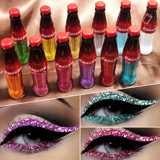 Üagecat CmaaDu Cola Bottle Glitter Liquid Eyeliner Waterproof Shimmers Colored Makeup (1)