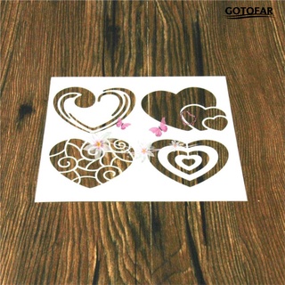 [Gotofar] plantilla de capas de corazón para álbum de recortes, estampado de álbumes de recortes, tarjeta de papel