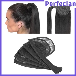 [PERFECLAN] 5 piezas de red de pelo para hacer cola de caballo tejido red peluca tapas accesorios de pelo negro