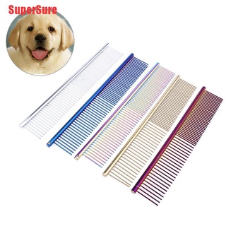 SuperSure - peines de acero inoxidable para perros, largos y gruesos, cepillo de depilación, mascotas, perro, gato