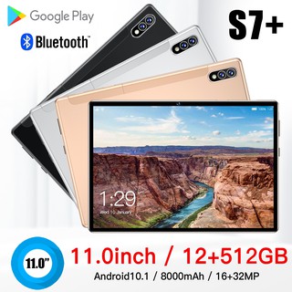 S7+ Tablet PC 11.0 pulgadas 4G llamada telefónica fuerte 12GB/512GB Dual SIM soporte Wi-Fi Bluetooth Octa Core Android 10.1 tabletas