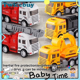 <Twicebuy> camión tridimensional de juguete camión de bomberos RC construcción Dumper coche juguete escalera de elevación para niños