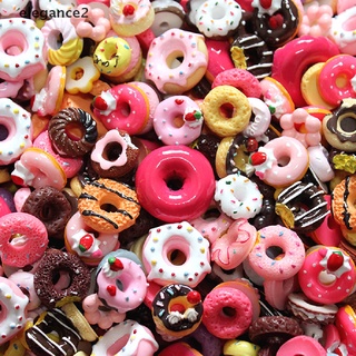 [elegance2] 10 piezas mini juguete de comida pastel galletas donuts miniatura teléfono móvil accesorios [elegance2] (5)