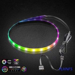 PLHNFS Coolmoon-Tira De Luz Magnética De Succión RGB (40 Cm , Flexible , LED , Luces De 4 Pines/5 V ARGB , Chasis Sincrónicamente)