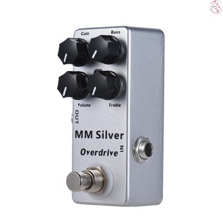 mosky mm silver guitarra eléctrica overdrive efecto pedal full metal shell true bypass