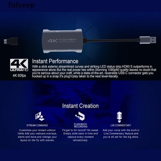 [Fulseep] 4K HD 1080P 60fps HDMI Video Capture Card USB 3.0 Mic Game Record Live Streaming SDGC