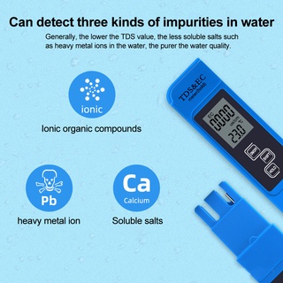 cel_lcd medidor digital de calidad del agua tds/ec/medidor de temperatura/probador de pureza de agua