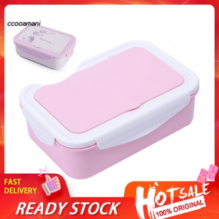 C caja de almuerzo de gran capacidad de plástico ligero Bento recipiente de alimentos microondas seguro para el hogar