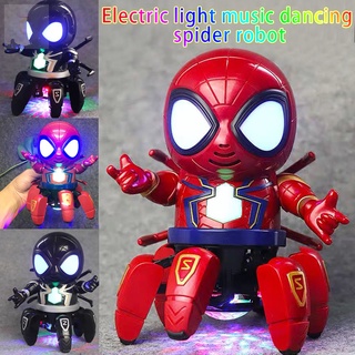 amb Dancing Walking Robot Spiderman Musical Baby Toys with Music and LED Colorful Flashing Lights for Boys Girls