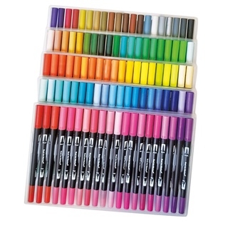 60/100 colores doble punta pincel pluma dibujo marcadores para pintura