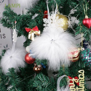lampi chic pluma ala vintage colgante pluma estrella bola navidad colgante blanco fiesta de boda 6pcs precioso hogar decoración de navidad