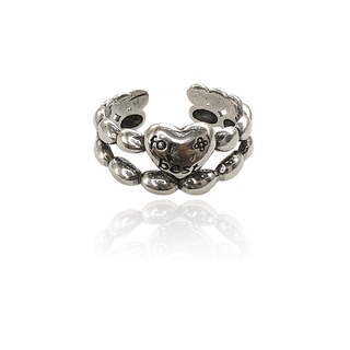Anillo de plata de amor abierto simple pareja 925 tailandés anillo de plata femenina