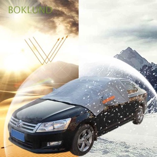 boklund - cubierta universal para parabrisas de coche, para invierno, protector de sol, cubierta de nieve, camiones, suv, espejo, protector de pantalla, color gris
