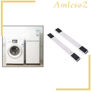 [amleso2] 2 piezas de tambor lavadora refrigerador base móvil soporte soporte multifuncional móvil base ajustable mini refrigerador lavadora rack (7)