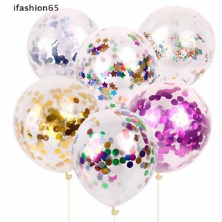 ifashion65 12 pulgadas 10 colores de papel de aluminio confeti globos de látex helio boda fiesta de cumpleaños decoración co