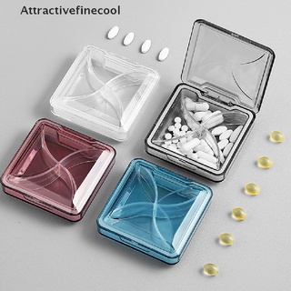 acco 4 rejilla impermeable de viaje píldora caso vitaminas contenedor caja cápsulas organizador nuevo