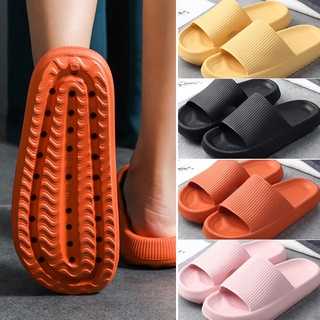 Super suave sandalias de casa zapatillas de color sólido de suela gruesa antideslizante sandalias al aire libre zapatillas de baño ser