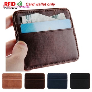 PINGUNETWORK Men's RFID Blocking Carbon Fiber Anti-chief Slim Wallet Pu Leather Credit Card Holder Fashion Coin Pocket Money Clip