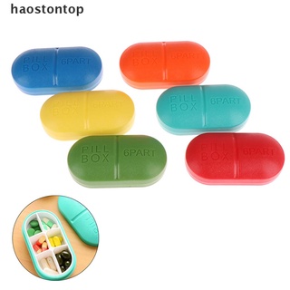 [op] caja de pastillas dispensador de envases de medicina organizador de vitaminas 6 días caja de plástico.