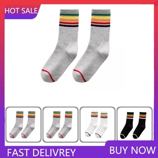 Calcetines deportivos De algodón a rayas con arcoíris/calcetines deportivos