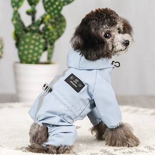 CHINK Outdoor Clothes Pet Jumpsuit Jacket Sunscreen PU Dog Raincoats Waterproof Pet Supplies Reflective Breathable Hoody/Multicolor (5)