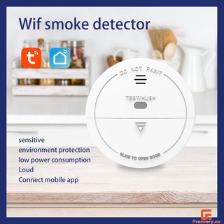 tuya alarma de humo inteligente wifi humo detector de incendios red sistema de alarma francery