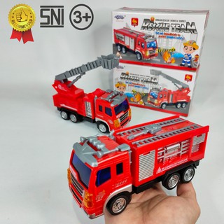 Mini camión de bomberos eléctrico Damkar modelo de coche de juguete de juguete para niños (no-RC)