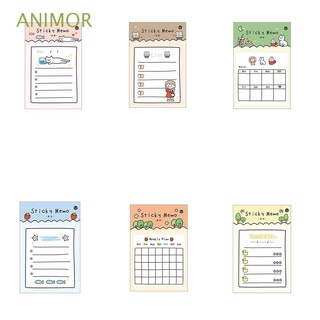 animor lovely bloc de notas de la escuela semanal plan pegatina marcadores mensaje suministros de oficina etiqueta de papel