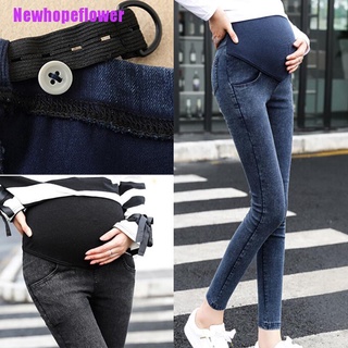 [Nfph] pantalones de mujer embarazadas de moda Slim Skiny Jeans Casual pantalones vaqueros de maternidad (1)