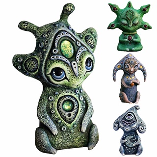 Mini fantasía criatura estatua resina jardín escultura figura decoración adorno (6)