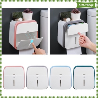soporte de papel higiénico montado en la pared de baño caja de pañuelos multifuncional (8)
