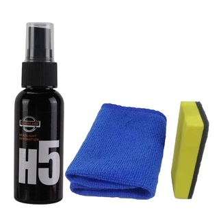 H5-Kit De Reparación De Faros Delanteros Para Coche (50 Ml , Nano Revestimiento , Antiarañazos)