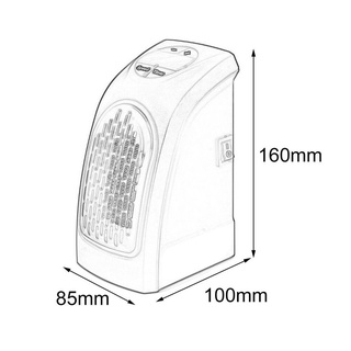mini calentador eléctrico de pared práctico calentador de aire caliente soplador radiador calentador