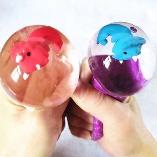 ❥LILAC✿ TPR huevos de dinosaurio exprimir Vent juguete bola de alivio (Color aleatorio) divertida sorpresa Anti estrés niños (7)