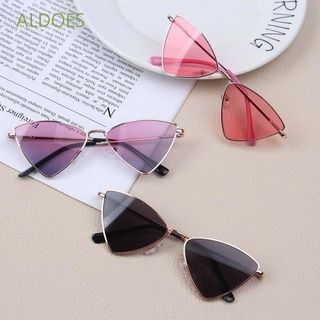 ALDOES Personality Children's Sun Glasses Fashion Metal Frame Triangle Glasses Classic Retro Unisex Kids Eyewear Shades Polarized Sunglass