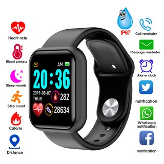 Y68 Bluetooth recargable reloj inteligente reloj calorías frecuencia cardíaca sueño Monitor (1)