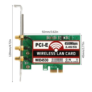 450Mbps WiFi Tarjeta De Red 3 Antenas 2.4G/5G Doble Banda Inalámbrica LAN Adaptador whywellvip (2)