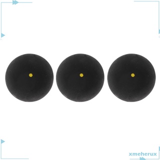Paquete de 3 pelotas de squash de entrenamiento con un solo punto amarillo para (4)