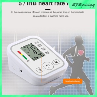 auto brazo superior monitor de presión arterial digital bp cuff machine medidor de pulso blanco