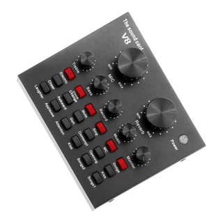 [venta] tarjeta de sonido v8 plug play larga vida útil metal 12 efectos de sonido práctico portátil en vivo bluetooth tarjeta de sonido para ktv (8)