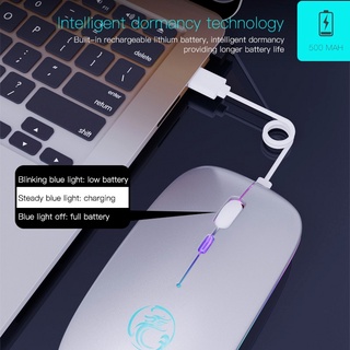 ratón silencioso inalámbrico rgb recargable led retroiluminado ergonómico para juegos/laptop/pc (6)