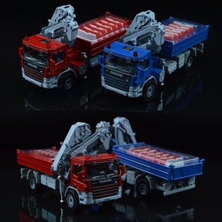 nuevo 1:50 escala diecast atego con grúa camión vehículo coches modelo juguetes de niños