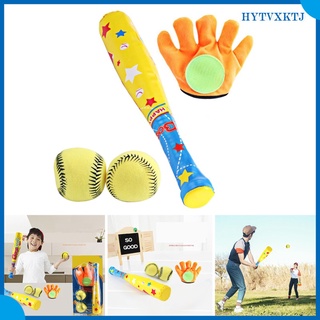 Hytvxktj Mini juego De baseball suave De Espuma con 2 Bolas suaves con Bat y guante Para Uso Interno/exterior (2)