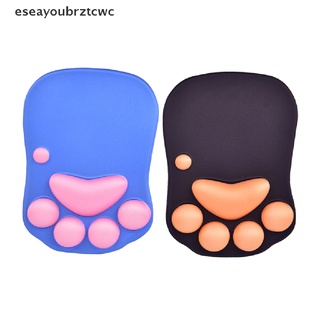 Eseayoubrztcwc Cat Paw Pattern Silicone Gel Mouse Mat Soft Wrist Pad Wrist Rests Wrist Cushion CO
