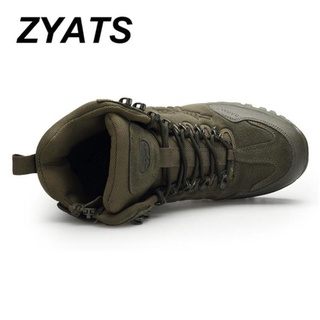 Zyats hombres de alta calidad de cuero de seguridad botas de trabajo impermeable zapatos de herramientas de (4)