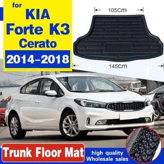 Fit para Kia Forte K3 Cerato Sedan 2014 2015 2016 2017 2018 trasero tronco Mat bandeja de carga forro de arranque Protector de alfombra (1)