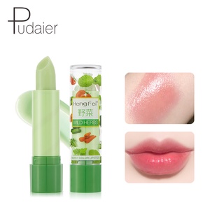 pudaier lápiz labial hidratante vegetal que cambia de color temperatura sensible lipbalm labial labial de larga duración maquillaje de labios