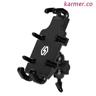 KAR2 Metal Motocicleta Scooter Espejo Retrovisor Teléfono Móvil Soporte Cuna Para Inteligente GPS De 4.7-6.8 "
