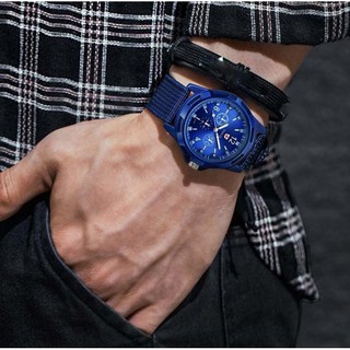 Reloj para hombre Correa de nailon tejida Reloj militar de moda para hombre (7)