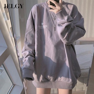 IELGY Women's clothes sweater hedging all-match thin casual Korean loose fashion long-sleeved (1)